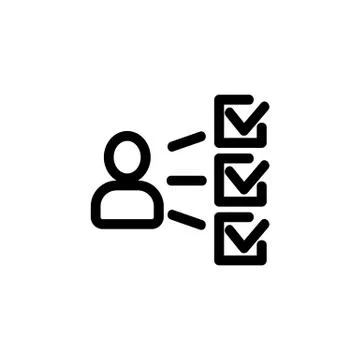 Conduct a survey of the vector icon. Isolated contour symbol illustration 스톡 일러스트