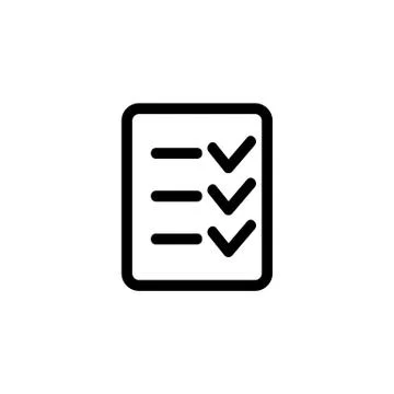Conduct a survey of the vector icon. Isolated contour symbol illustration Stock Illustration