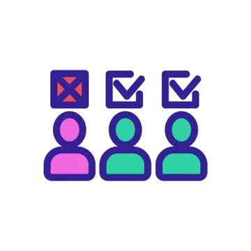 Conduct a survey of the vector icon. Isolated contour symbol illustration 스톡 일러스트