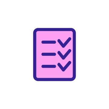 Conduct a survey of the vector icon. Isolated contour symbol illustration Stock Illustration