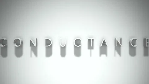 Conductance 3D title animation with shadows on a white background Stock Footage 296523134