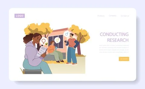 Conducting Research concept. Stock Illustration