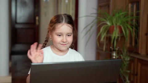 Conducting a teaching video call from home. Online lectures for isolated person Stock Footage 152736630