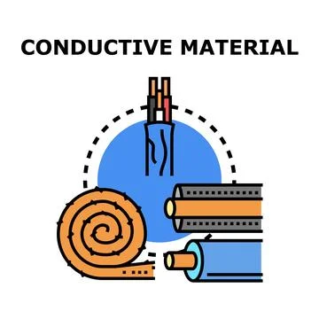 Conductive material for electrical wiring and energy transfer Stock Illustration