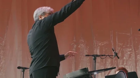 Conductor controls the orchestra Stock Footage 71755816