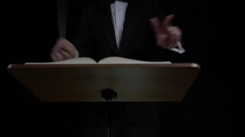  Conductor directing symphony orchestra Stock Footage 61019301