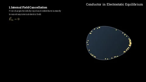 Conductor in Electrostatic Equilibrium 動画素材 336939741