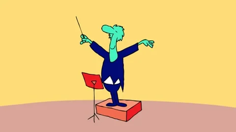 CONDUCTOR FLY SWATTING Stock Footage 7731649