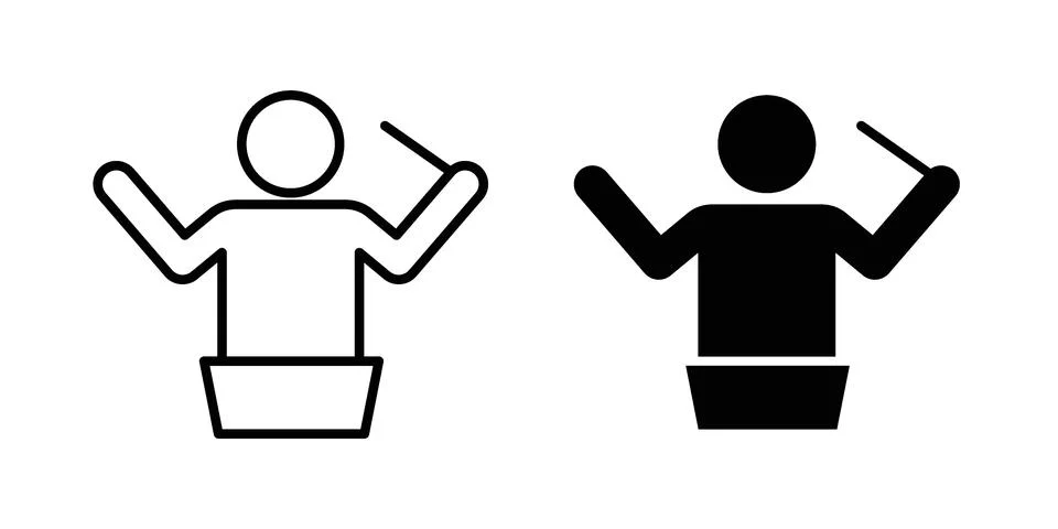 Conductor icon set, collection of vector icons Stock Illustration