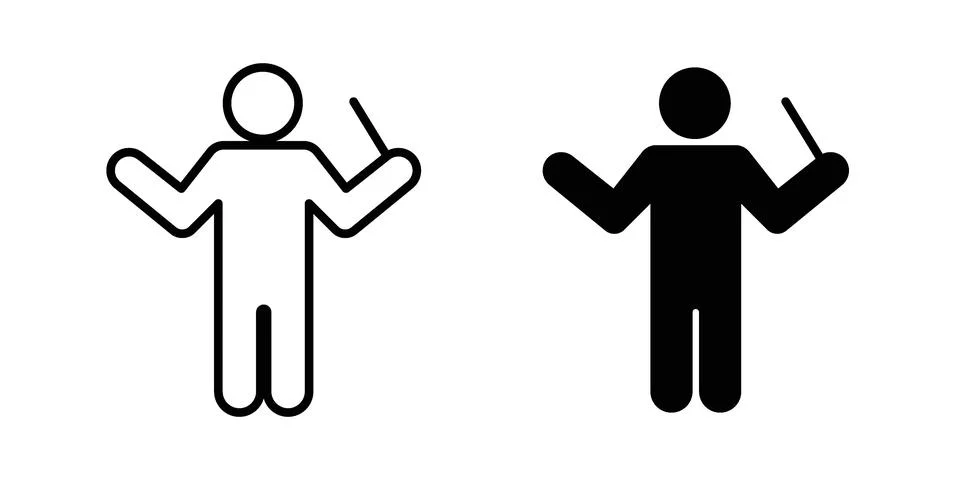 Conductor icon set. Vector EPS 10 Stock Illustration