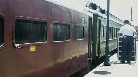 Conductor Prepares For Passengers Stock Footage 11491238