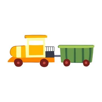 Conductor train toy cartoon vector illustration Stock Illustration
