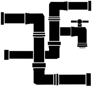 Conduit on white background Stock Illustration