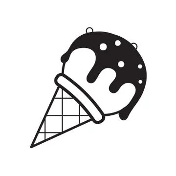 Cone, dessert, icecream icon vector image. Can also be used for sweets and Stock Illustration