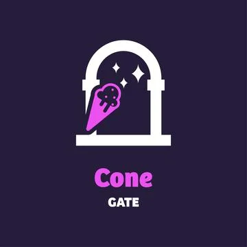 Cone Gate Logo Stock Illustration