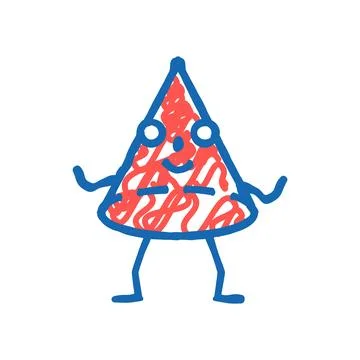 Cone geometric shape character icon doodle illustration 库存插图