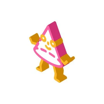 Cone geometric shape character isometric icon vector illustration 库存插图