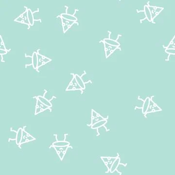 Cone geometric shape character line vector seamless pattern 库存插图