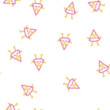 Cone geometric shape character vector seamless pattern Stock Illustration