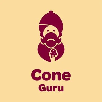 Cone Guru Logo Stock Illustration