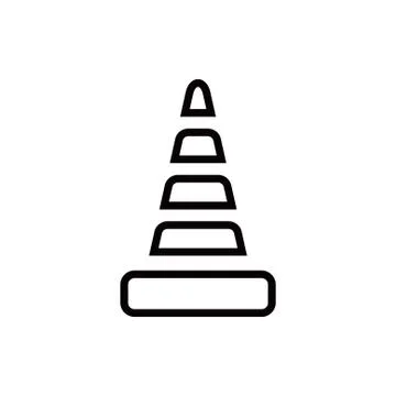 Cone icon stock vector illustration flat design Stock Illustration