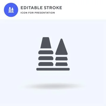 Cone icon vector, filled flat sign, solid pictogram isolated on white, logo イラスト素材