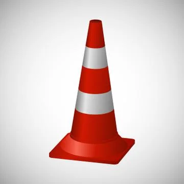 Cone layout road safety Illustrazione stock