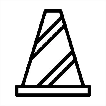 Cone line icon vector illustration isolated on white background Illustrazione stock