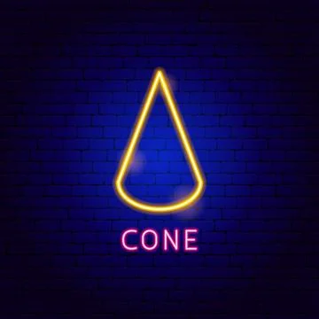 Cone Neon Label Illustrazione stock