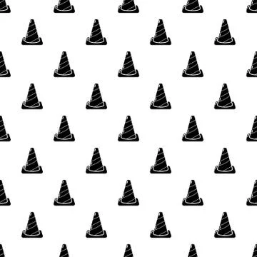 Cone road pattern vector seamless Illustrazione stock