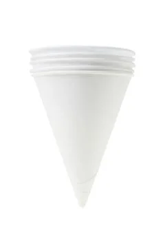 Cone shape disposable paper cups Foto stock