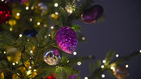 Cone shaped Christmas bauble Stock Footage 228695151