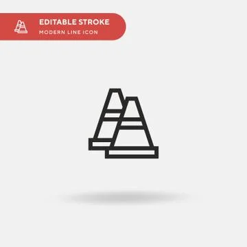 Cone Simple vector icon. Illustration symbol design template for web mobile U Stock Illustration
