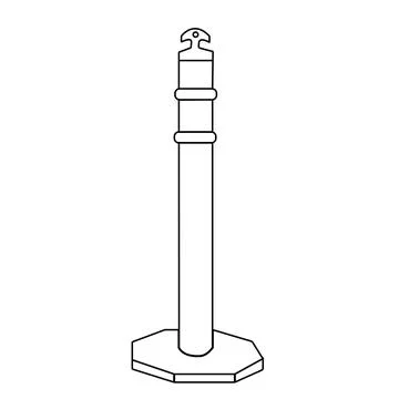 Cone stick icon Stock Illustration