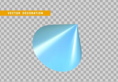 Cone is three-dimensional geometric shape isolated blue color. 3d objects vec 库存插图