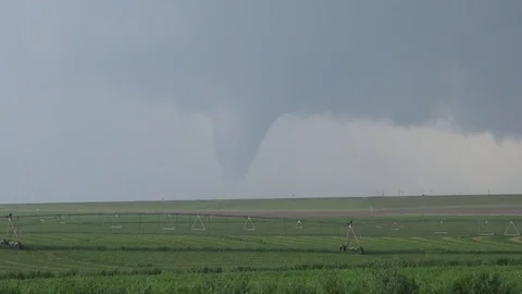 Cone Tornado in Kansas Video stock 85680437