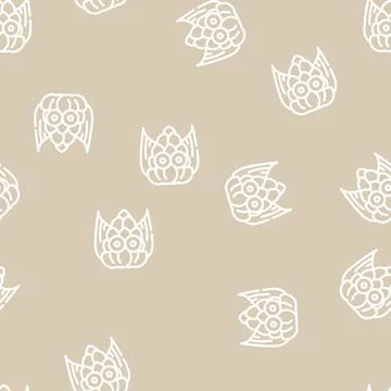 Cone toy line vector seamless pattern Stockillustratie