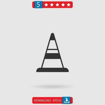 Cone vector icon Stock Illustration