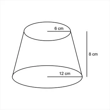 A cone whose ends are cut off. Stock Illustration