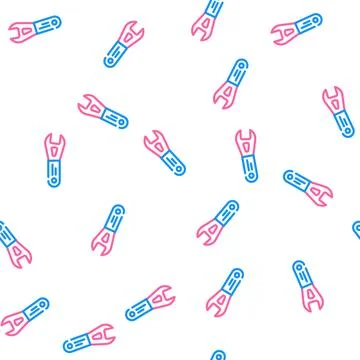 Cone wrench vector seamless pattern Illustrazione stock