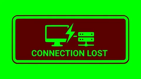 Conection lost icon red flash animation Stock Footage 345517751