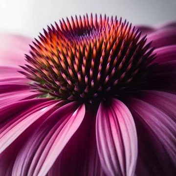 Coneflower with white background Stock Photos