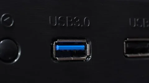 Conencting device to usb 2 port Stock Footage 130483655