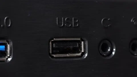 Conencting device to usb 2 port Stock Footage 130483704