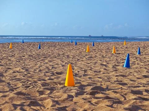 Cones on The Beach Stock Photos