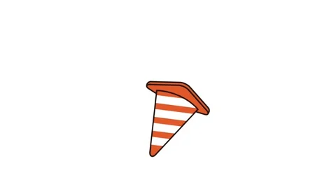 Cones construction rain animation Stock Footage 87622834