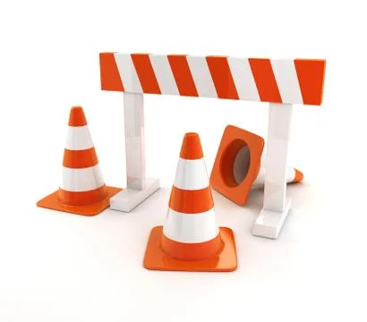 Cones orange Ilustración de archivo