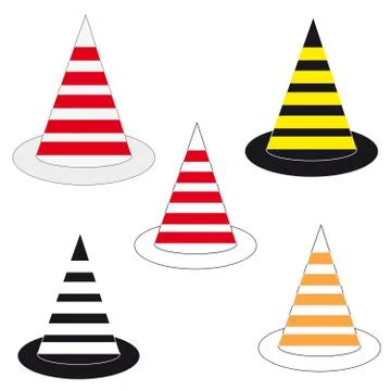 Cones on white background Illustrazione stock