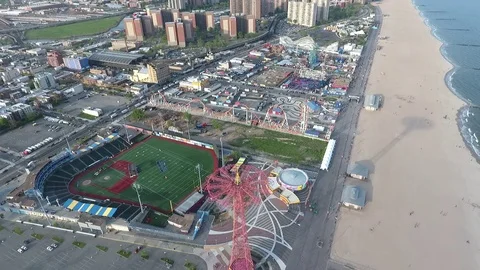 Coney Island from above Video stock 69920174