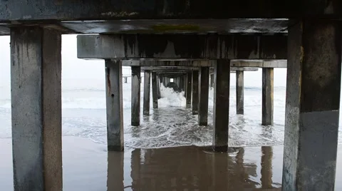 Coney Island Beach Pier Stock Footage 48477482